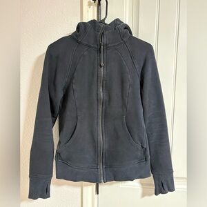 Lululemon Women’s Black Scuba Full-Zip Hoodie Size 6- Minor Flaw